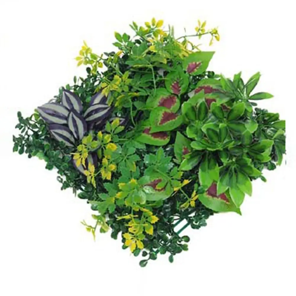 DIY Artificial Plant Wall Panel Lifelike 25*25cm Simulation Maple Plant Sheet No Watering Durable Artificial Eucalyptus Carpet