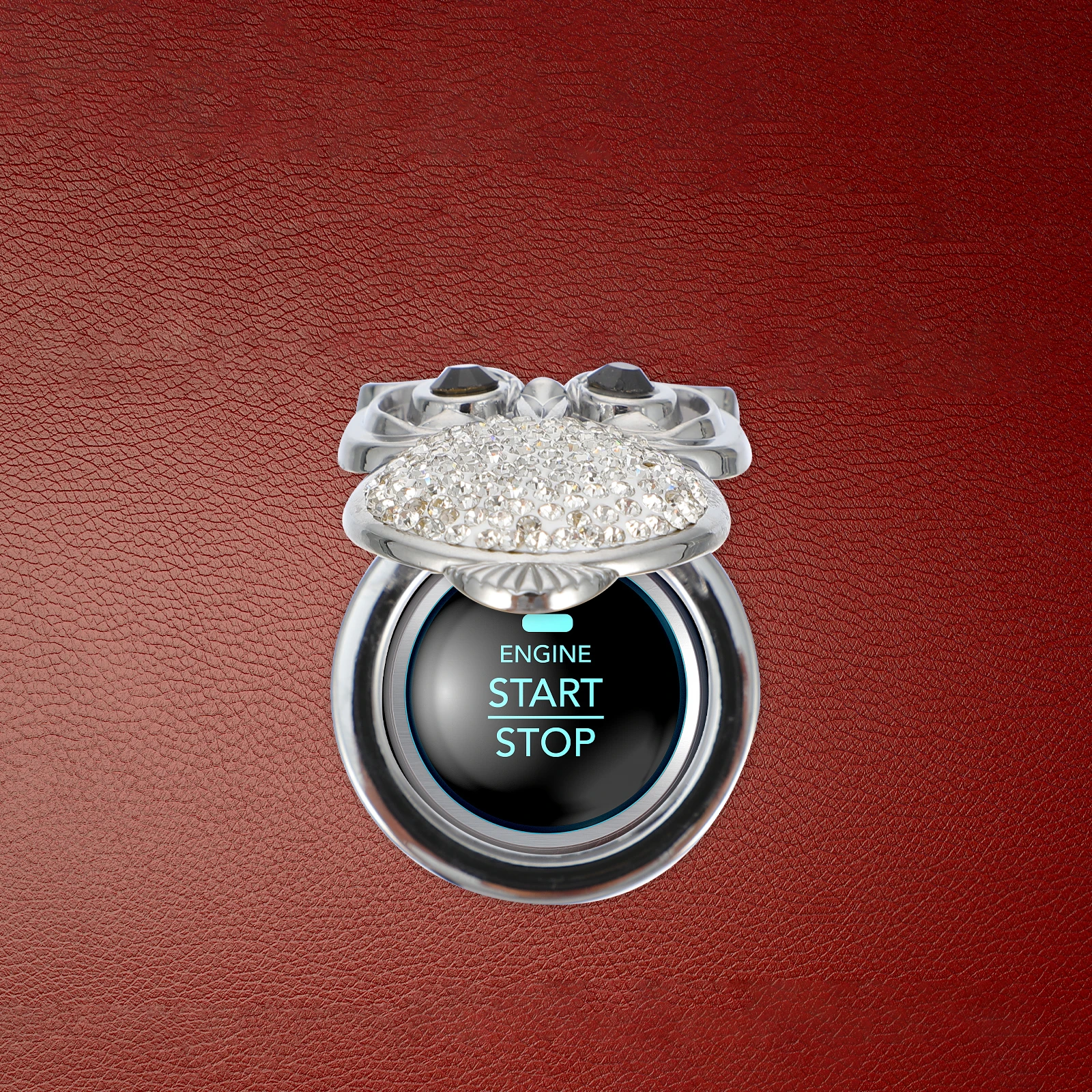 

Owl Shaped Car Engine Start Stop Button Cover Protective Cap Durable Scratch Resistant Decorative Push Button Protector White