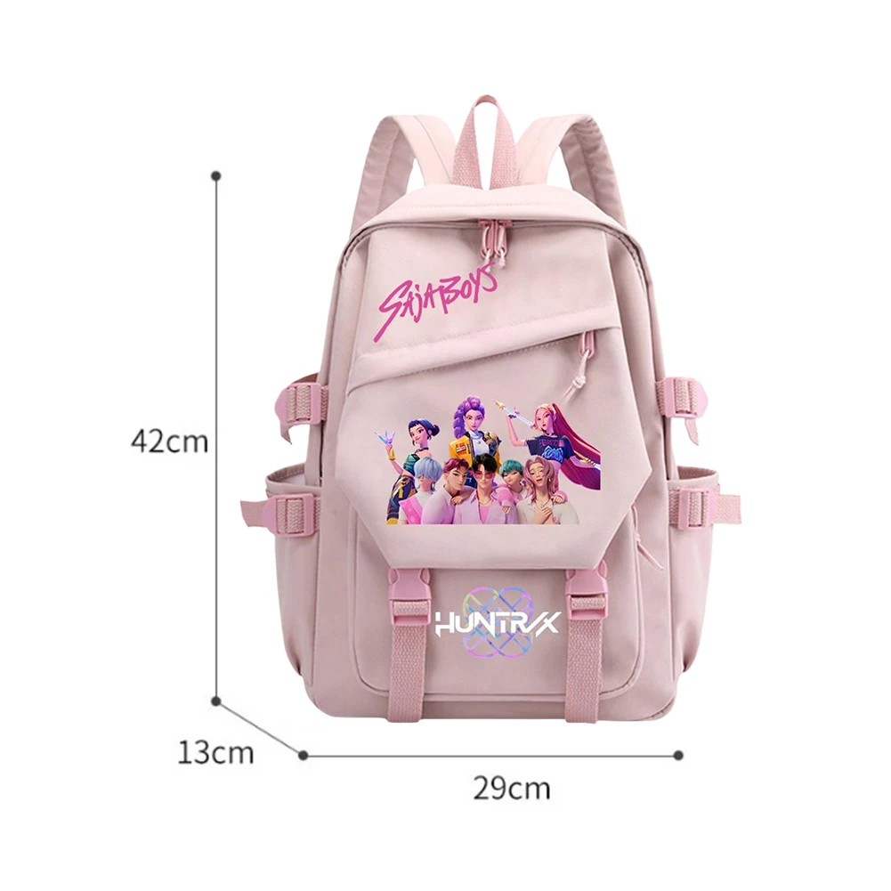 2025 KPop 悪魔ハンターズ Saja ボーイズプリントスクールバックパック女子スクールバッグ十代の若者のバックパック大容量学生バッグ