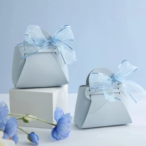 10 pcs Distribute leather gift bags pink gift wedding souvenir bag for guest with mini bag with tape box of candy packaging party decoration party decoration 8 Main Sales Caixa Gift - №6