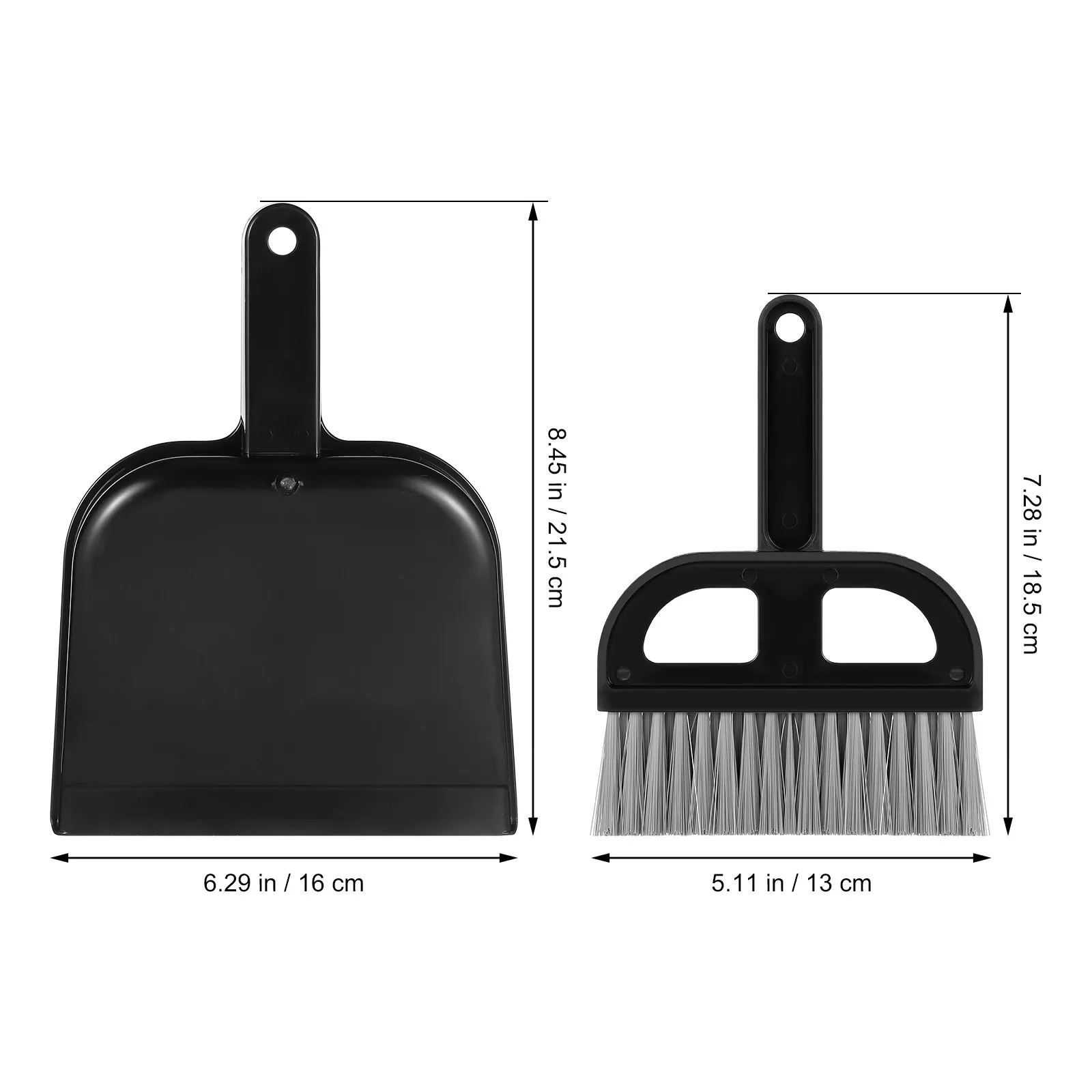 2 in 1 Mini Desktop Brush Dustpan Set for Keyboard Cleaning Table Sofa Car Interior Crumb Sweep Compact Plastic Tool