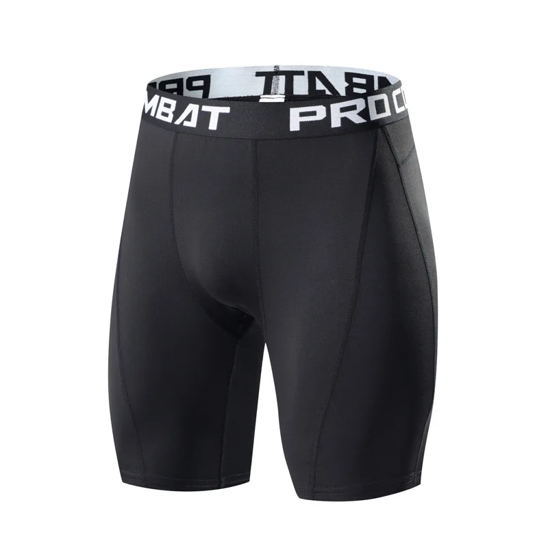 Men Bodybuilding Shorts Fitness Workout Inseam Gym Knickers Male Muscle Alive Elastic Compression Tights Skinny Leggins Hombre - view 2