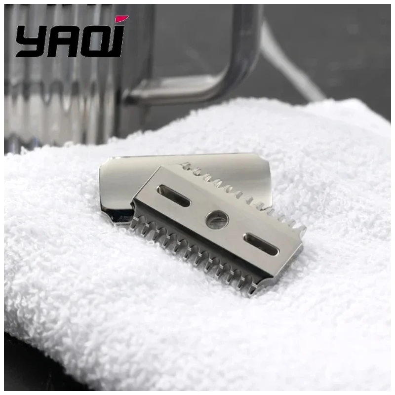 YAQI With 0.7mm Blade Gap Safety Razor Head Polished Dual Comb Vostok 70OC 316 Stainless Steel