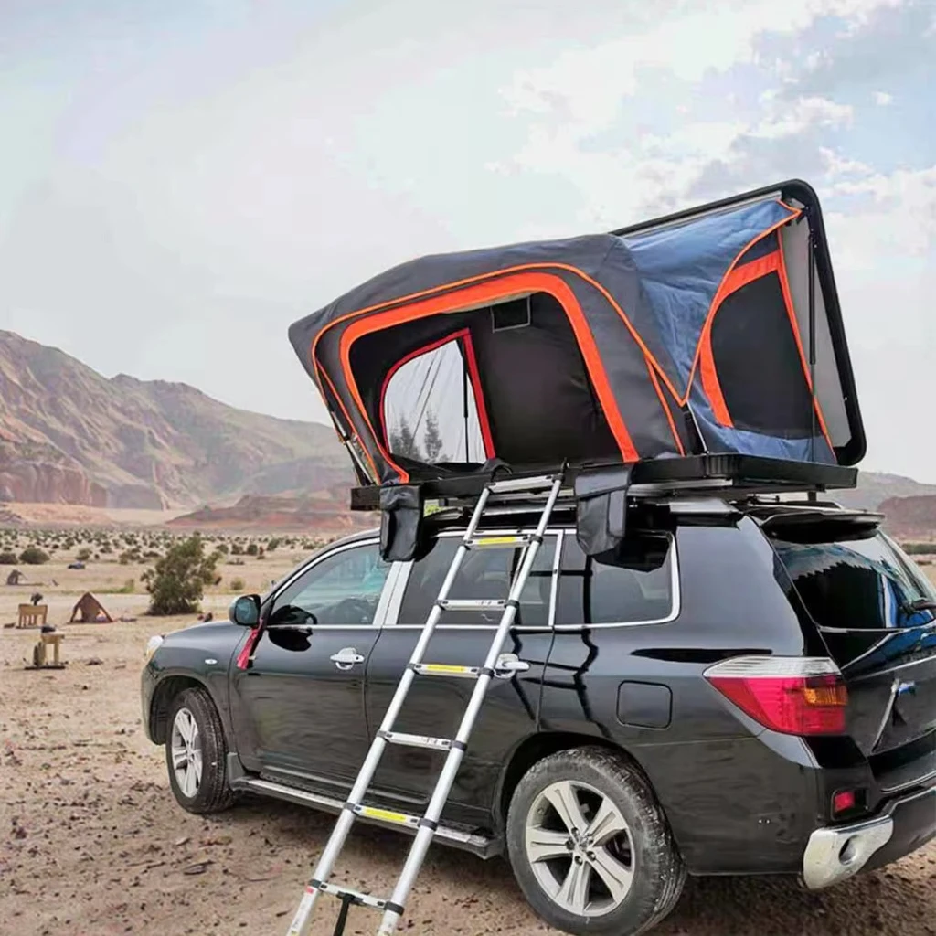 Custom Logo 4X4 Overland Car Rooftop Windproof Hard Shell Roof Top Tent Canvas Material For Sale