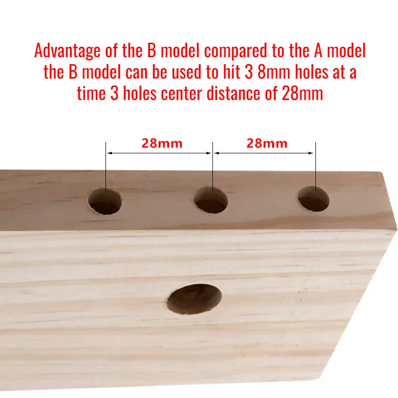 Woodworking Hole Opener 3-1punching Locator Panel Furniture Hole Opener Connector Round Wood Tenon Positioning Drilling Tool