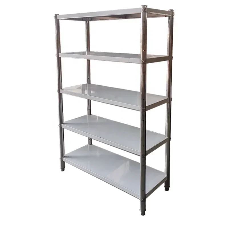 catering equipment manufacturer stainless steel kitchen storage shelf with five tiers for storage rack