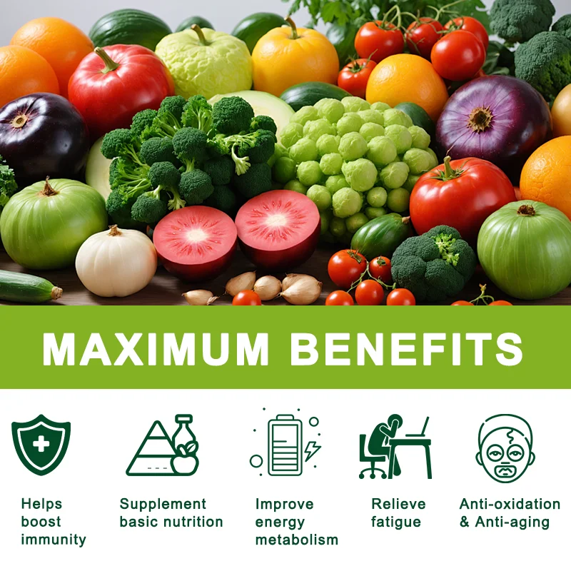 Multivitamin Capsules Supplement Basic Nutrition to Prevent Deficiency Improve Energy Metabolism Relieve Fatigue Anti-oxidation
