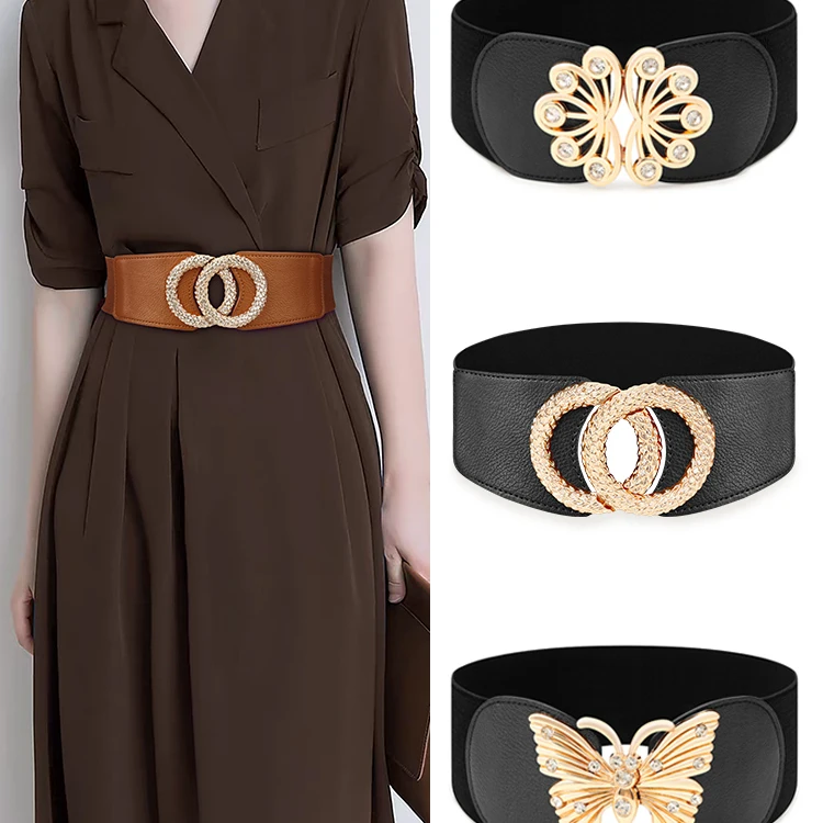 new-wide-elastic-waist-belt-women's-dress-sash-decorative-with-skirt-coat-sweater-outerwear-versatile-loose-belt