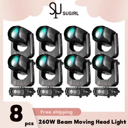 0 Tax 8Pcs Beam 10R 260W Moving Head Stage Light Prism Raibow DMX512 DJ Disco Party Wedding Equipment Show Bar Stage Christmas