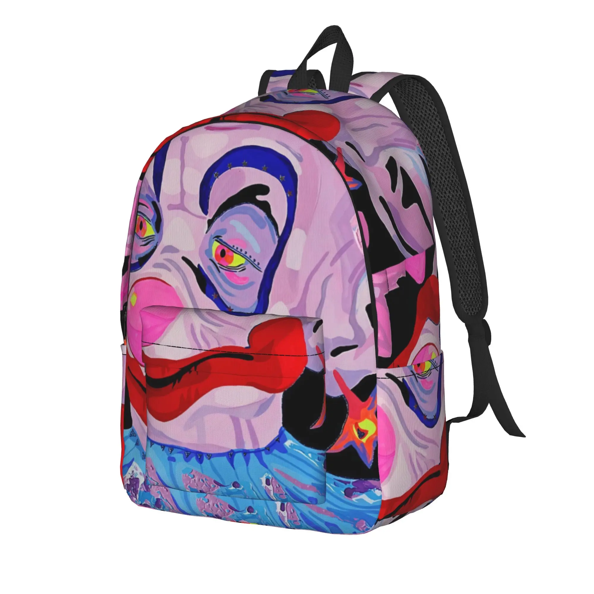 Killer Klowns From Outer Space Wax Backpack  Pretty Backpacks Student Unisex College Breathable High School Bags Custom Rucksack
