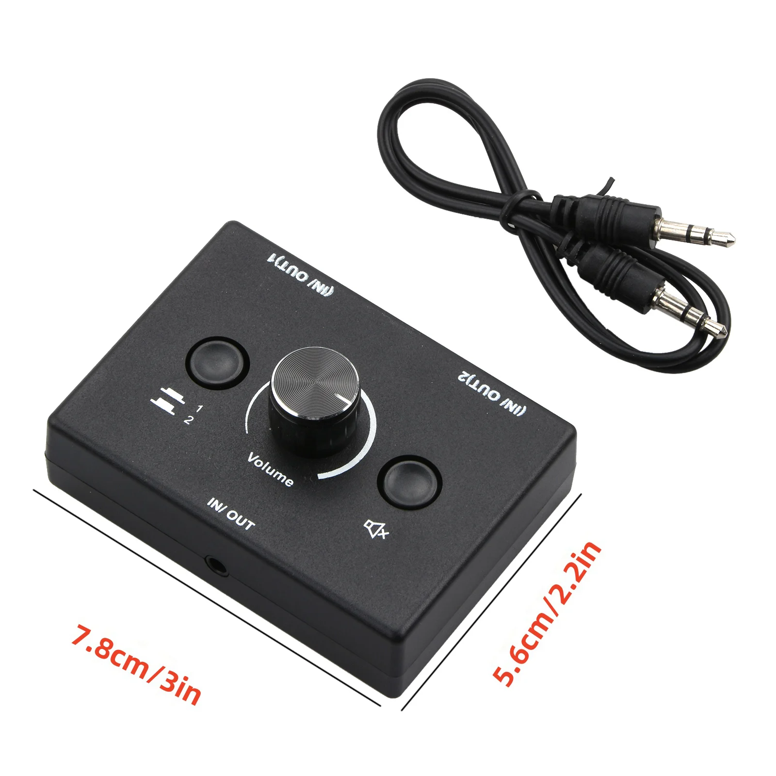 2-в-1 выход/1в-2 выход 3,5 мм Plug & Play 2-полосный двунаправленный аудиопереключатель стереоусилитель