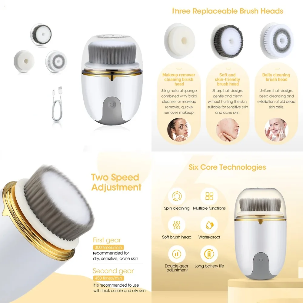 The latest model of 2025 IN Ultrasonic Facial Cleaner Pore Face Electric Face Cleansing Brush Skin Care Massager Blackhead Remov