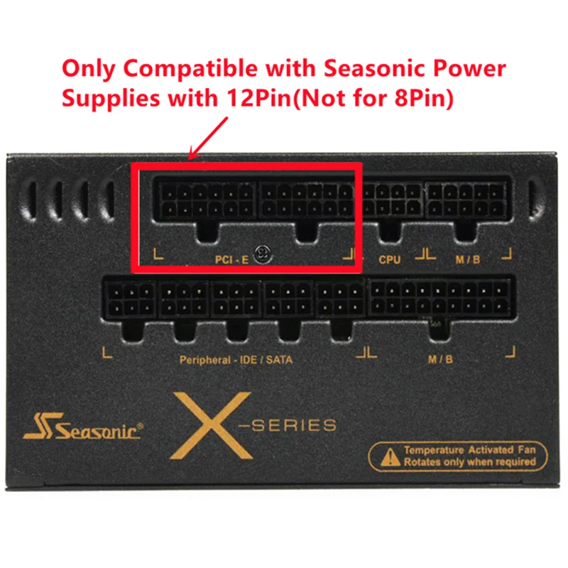 Original seasonic 12pin zu pcie dual 8pin 6 + 2pin gpu power kabel für P-860, P-1000, X-1050XM X-1250XM X-560 660 760 modular psu