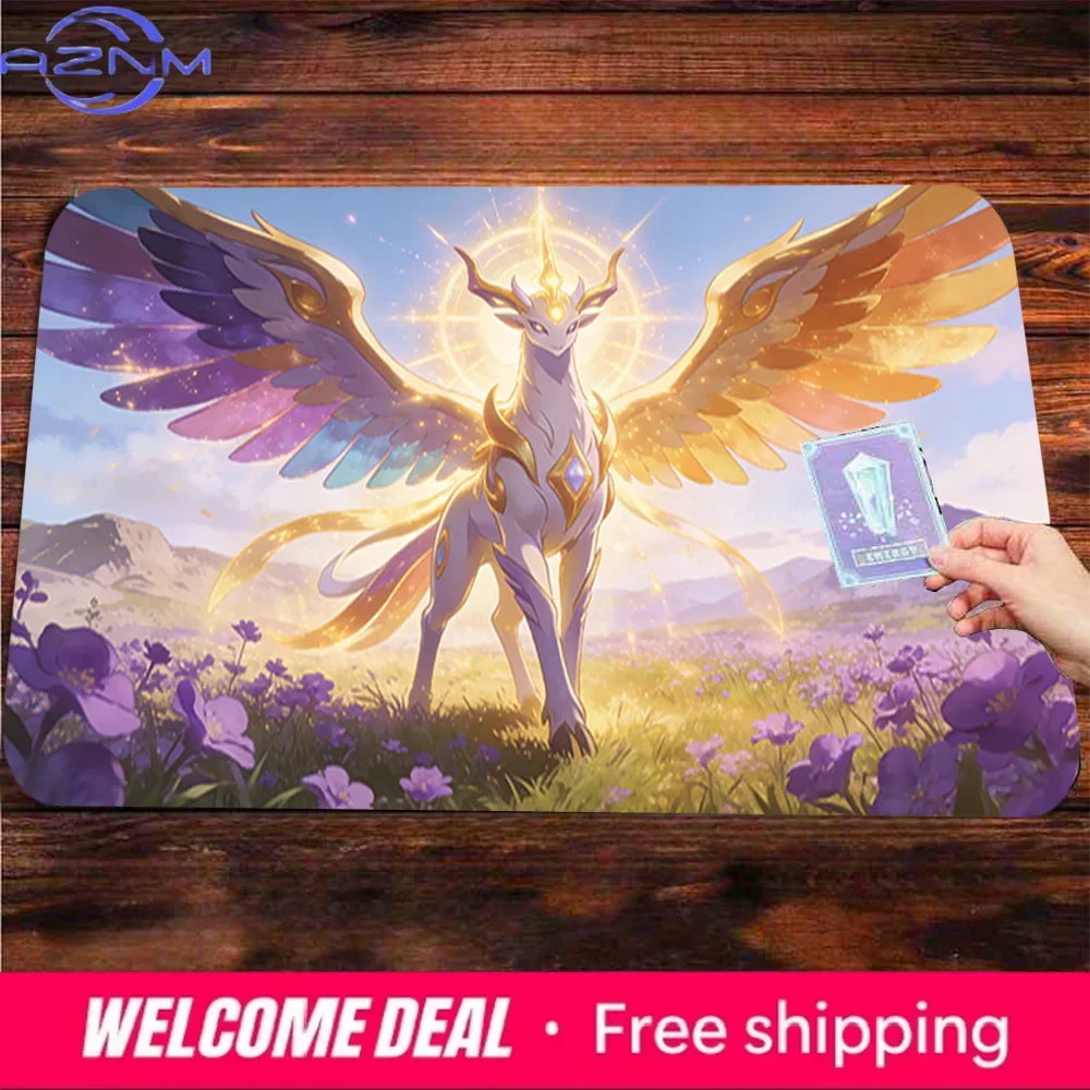 Winged Rainbow Deer Anime Gaming Mouse Pad Non-Slip Desk Mat
