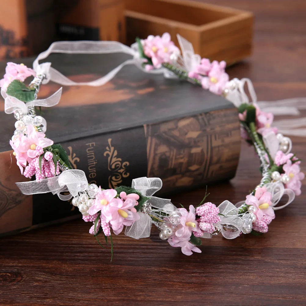 Hair Accessories Child Flower Garland Wedding Headpiece for Bride Girl Accessory Simulation Crown