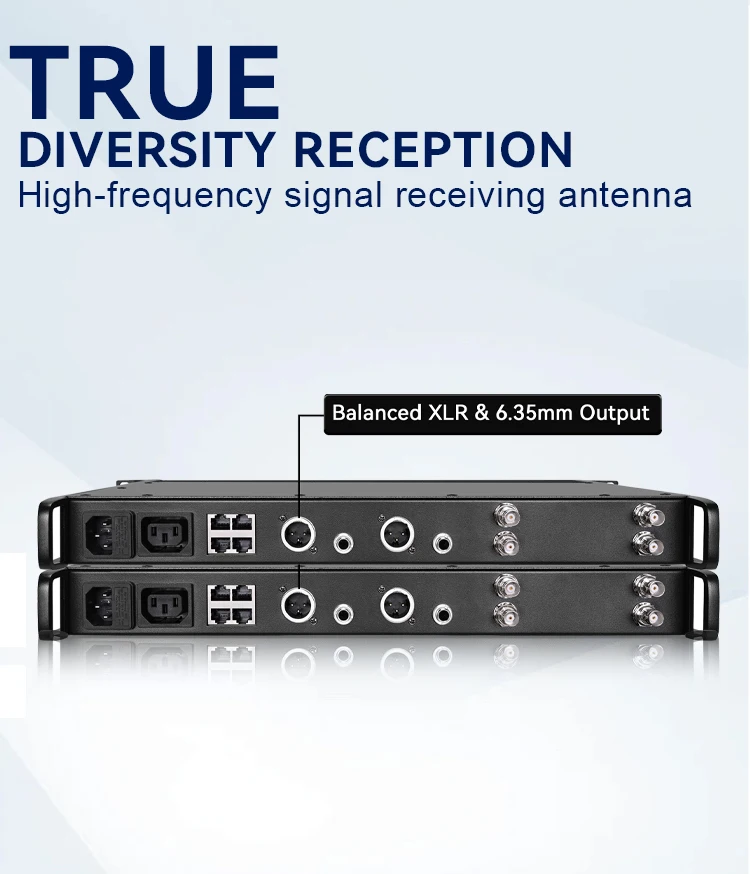 Paulkitson ANX4 True-Diversity Drahtloses Mikrofonsystem, Mehrfrequenz-Handmikrofon mit Bodypack für Karaoke, Bühne und Live-Shows – Detail 11