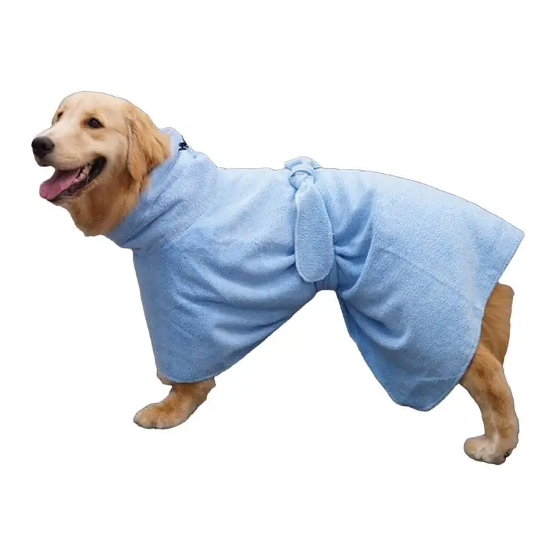 Absorvente Microfibra Pet Bath Robe for Dogs Roupão ajustável, Roupa de banho reutilizável Pet Shower, Roupão de secagem rápida para cães
