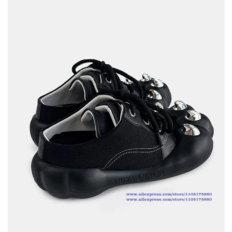 Bear Paw Shape Lace-Up Sneakers Thick Sole Casual Shoes Funny Novelty Fashion Unique Casual Shoes Trendy Luxury Women's Shoes