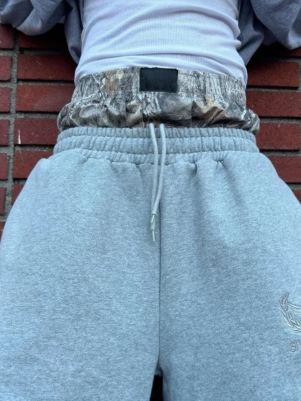 กางเกงวอร์มขาตรงผู้ชาย ทรงขาตรง ผ้าผสมคอตตอน ไม่ยืด สำหรับฤดูใบไม้ผลิและฤดูใบไม้ร่วง