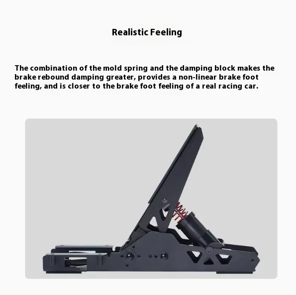 مجموعة أداء دواسة الفرامل MOZA Racing SR-P Lite توفر مجموعة كتلة الربيع والخميد مقاومة كبح أعلى #4