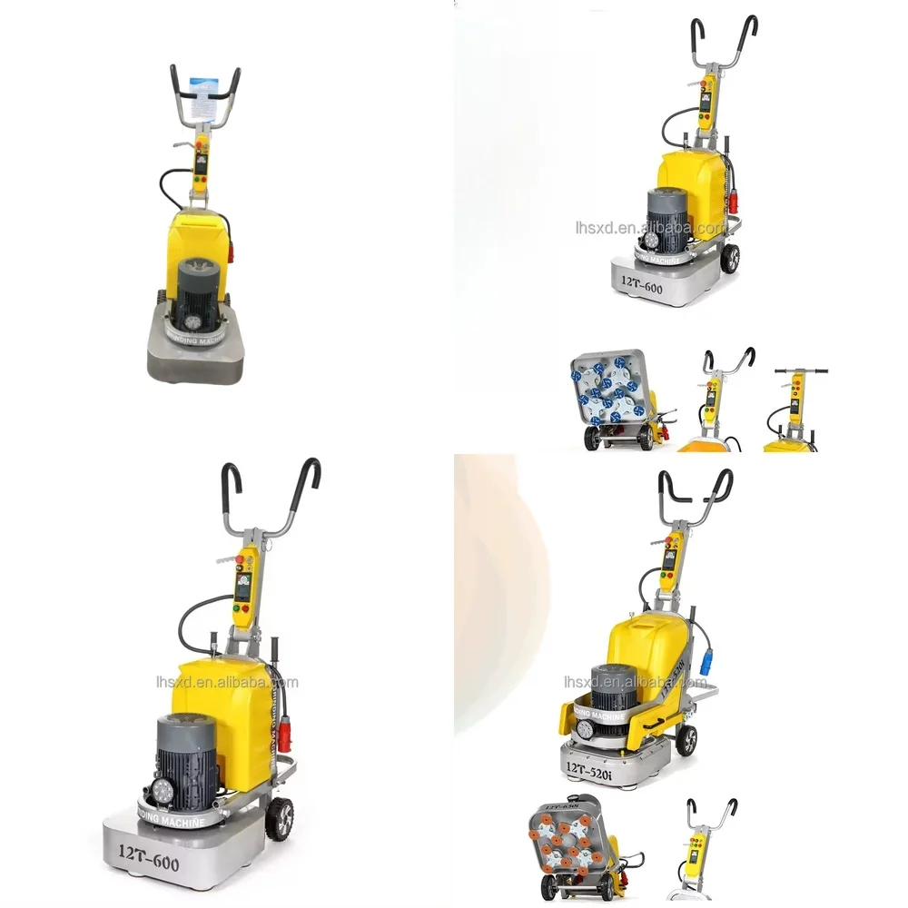 12 Head Floor Polishing Machine for Concrete Cement Marble Stone Terrazzo Hardwood Floors Wet Dry Polishing Grinder for Floor