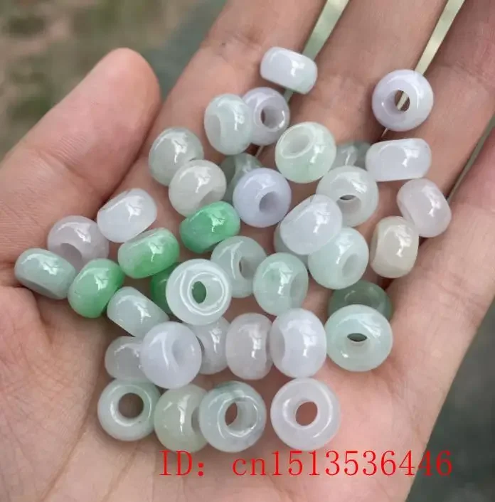 

10PC Natural Jade Emerald 10mm Bead Accessories DIY Bangle Earrings Charm Jewellery Fashion Hand-Carved Luck Amulet