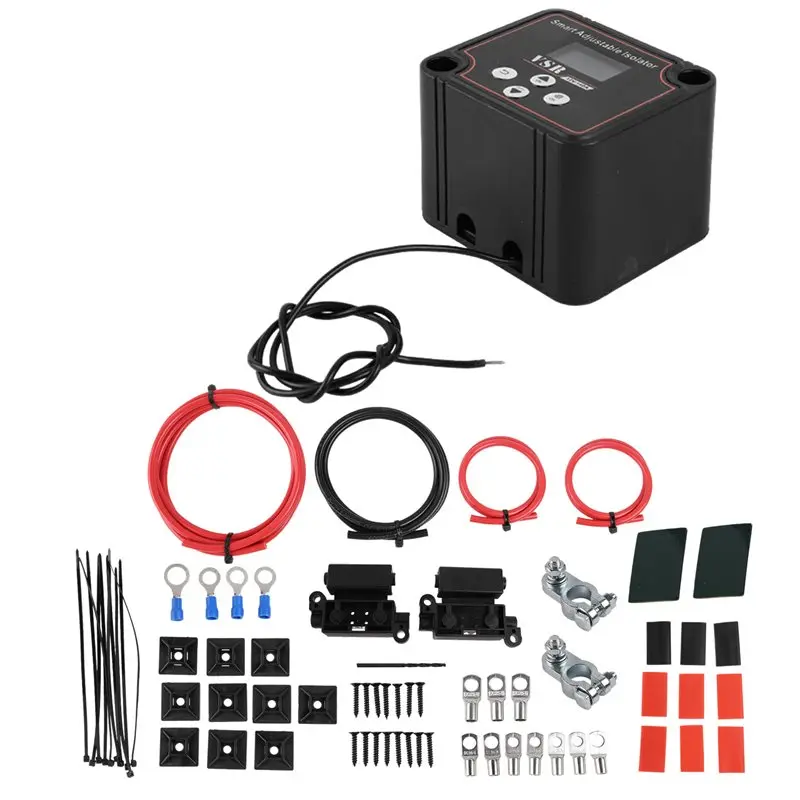 Adjustable Voltage Dual Battery Isolator 12V 140Amp VSR For Lithium & Lead-Acid Battery Wear With 3Mcable Kits