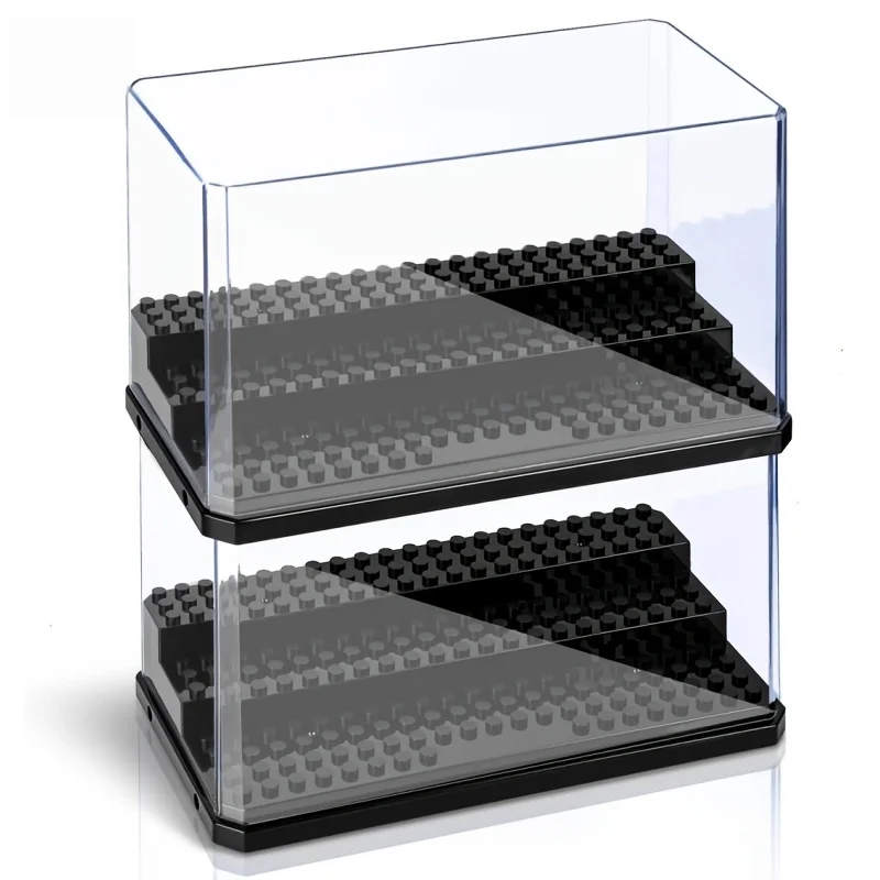 

Витрина Прозрачная полка Широкая 3-х уровневая коробка для минифигурок — акриловая защита для маленьких поп-фигурок — прозрачная витрина для хранения