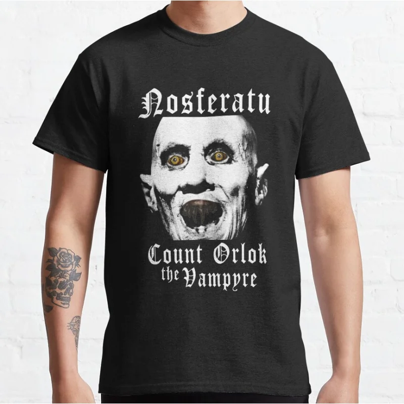 Nosferatu is Count Orlok the Vampyre Retro Vampire cult graphic t shirts The Mystery Hunter scary halloween tops All size S-6XL