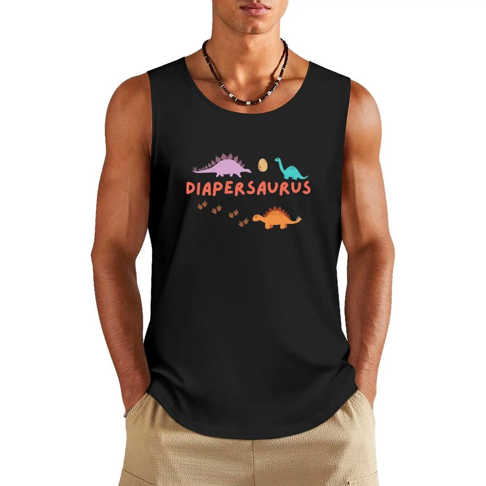 

ABDL 'Diapersaurus' design, Littles, Ageplay, Babyfur, Tank Top Male vest anime t-shirts man