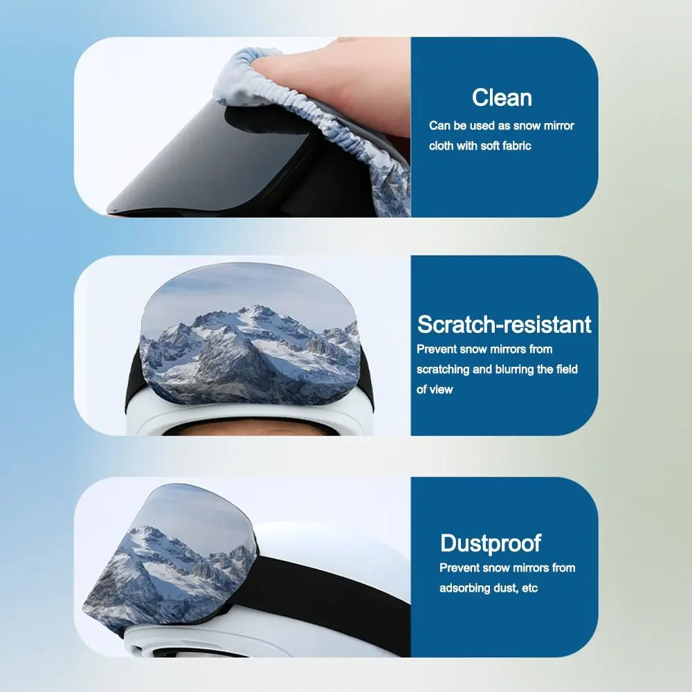 NEW Microfiber Material Ski Goggle Cover Scratch Protection Dustproof Goggle Sleeve 3D Protective Lens Cover Snowboard Gear