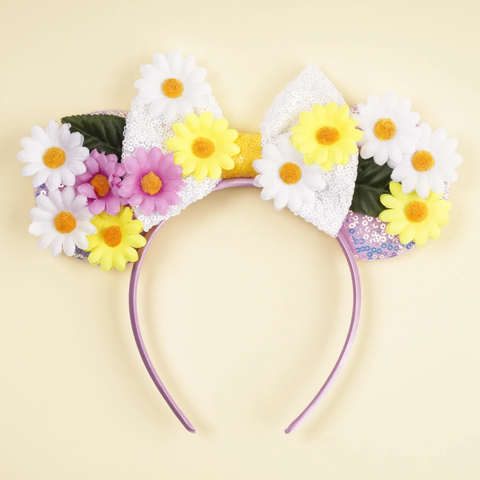 

Disney Mikcey Mouse Princess Headband Ears For Kids Encanto Band Women Magic Hexagram Hair Accessories Girls Sequins Bow Headwea