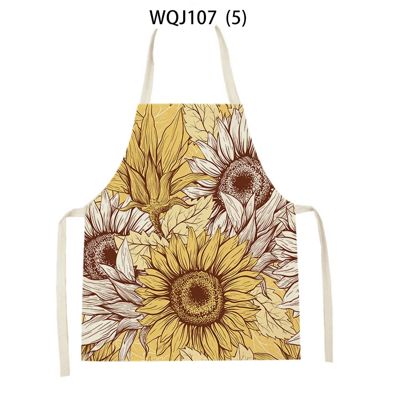 Sunflower Waterproof Women's Kitchen Apron, Home Men's Kitchen Apron, Oil Proof Tabletop Accessories For Roasted Vegetables