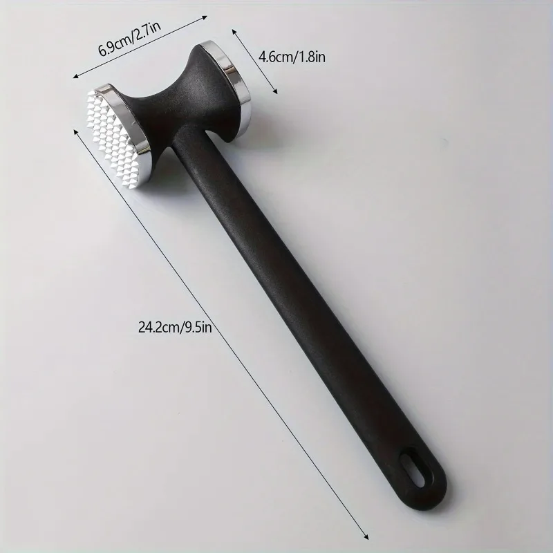 Stainless Steel Heavy Duty Meat Tenderizer Hammer with Rubber Grip for Effortless Pounding And Tenderizing Kitchen Tool