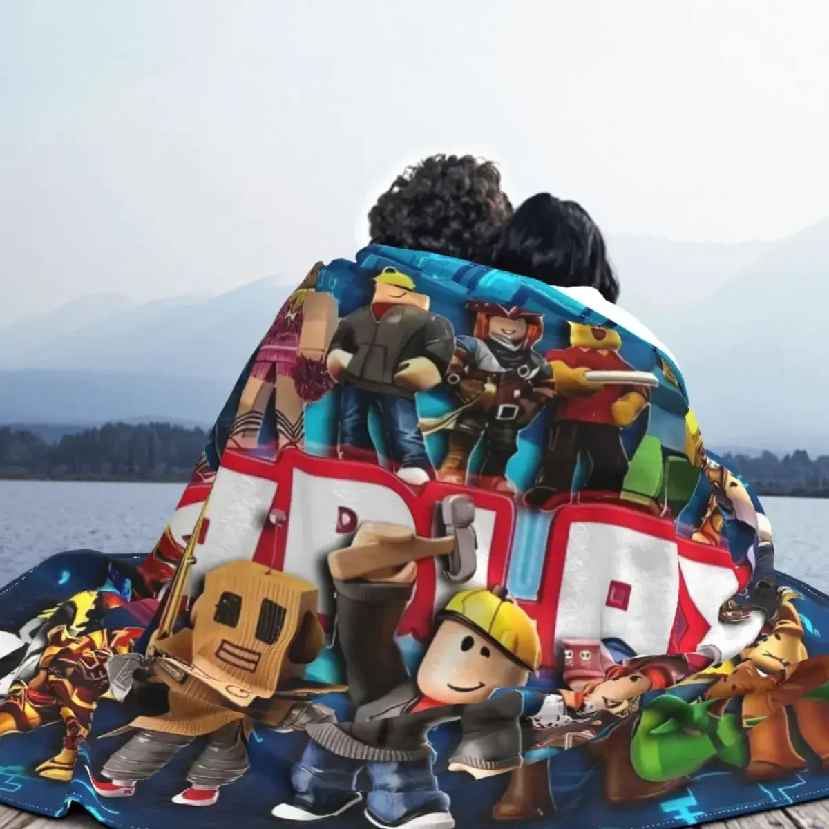 R-Robloxes Spieldecke Spiele Fabrik Flanell Lustige warme Overwurfdecken За Zuhause Frühling Herbst #4