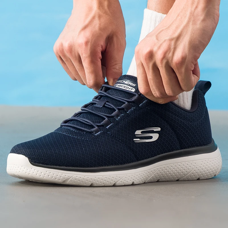 Skechers Men's Shoes Original Lightweight Fashionable Wear-Resistant Non-Slip New Fitness Training Outdoor Sports Running Shoes 8790258-Nvy-1