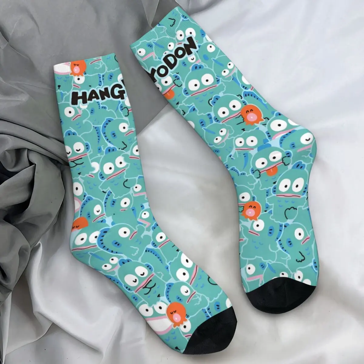 Hangyodon Cartoon Socks Funny Stockings Spring Anti Skid Men's Socks High Quality Design Running Sports Socks