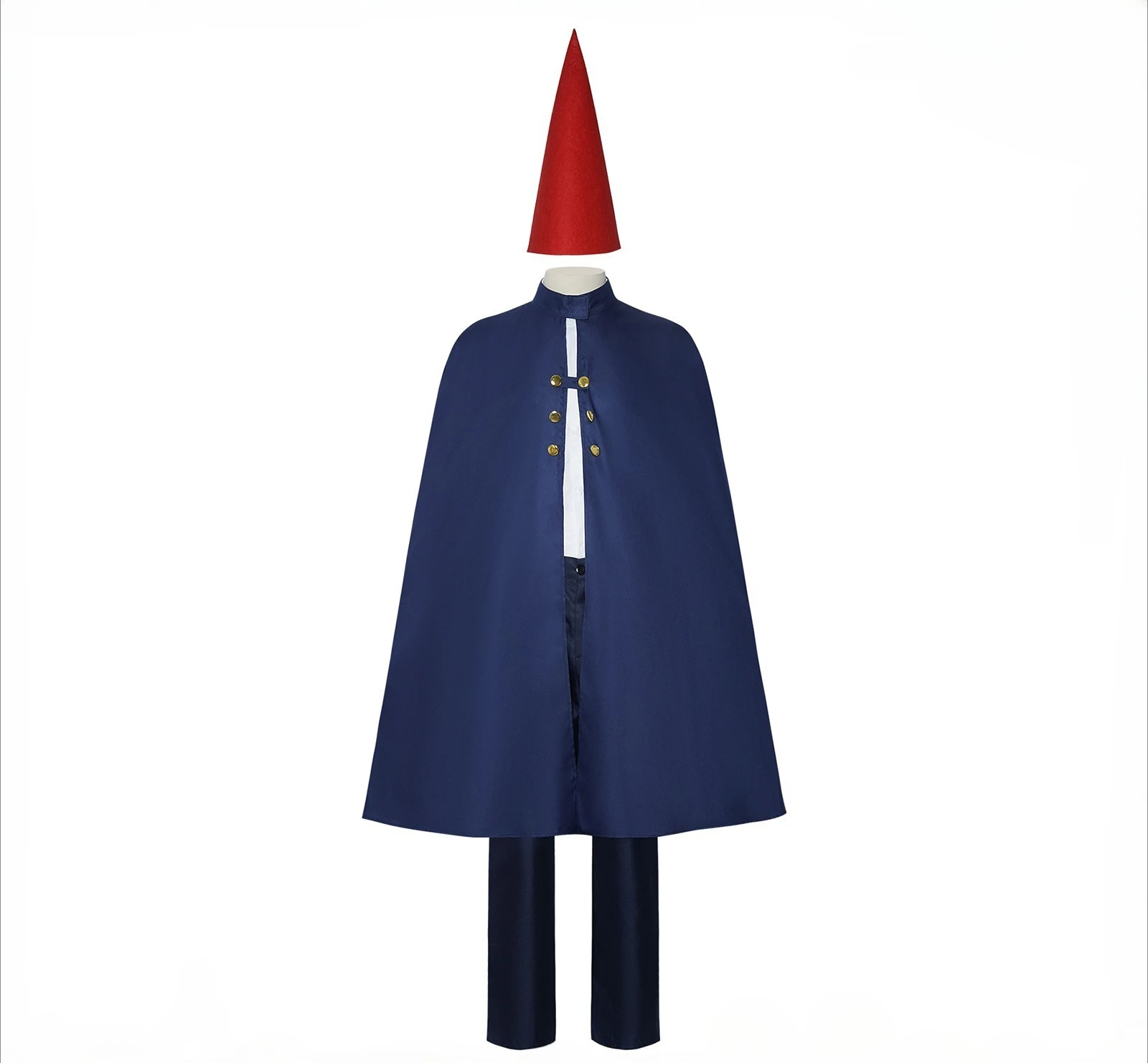 

Wall Over The Garden Cosplay Costume Full Set for Kids Blue Cape and Red Hat Cosplay Halloween Party Role Play Outfits for Boys