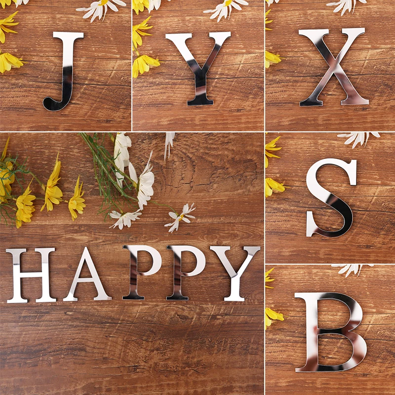 1/2PCS Alphabet Poster 12.00*11.00*1.00cm Material Is Environmentally Friendly Wall Protection Convenient Installation Wedding