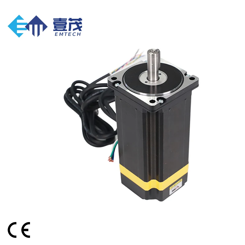 NEMA 34 محرك متدرج بحلقة مغلقة هجينة مع لوحة 86X128mm عزم دوران عالي 10 N.m DC Power ROHS معتمد لآلات CNC