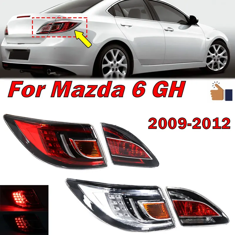 Car LED Tail Light For Mazda 6 GH 2009-2012 Rear Bumper Brake Light Signal Lamp Auto Taillight Assembly GV8E-51-3F0 GV7K-51-3J0