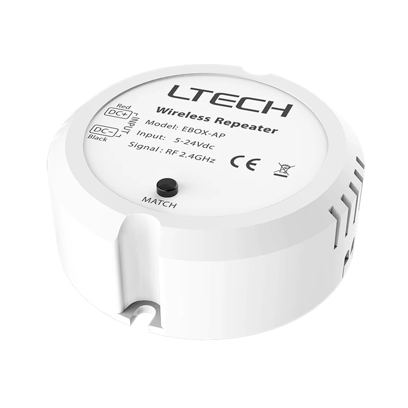 

LTECH New LED LT-BUS Control System EBOX-AP Wireless Repeater 5-24V RF 2.4GHz Wifi for Signal Extension Power Amplifier