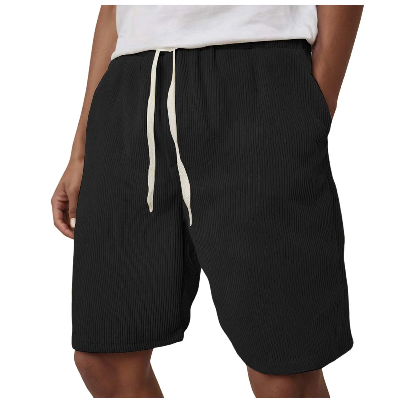 Aped Shorts شورت رجالي ريترو سروال قصير أزياء من الدانتل حتى بلون كبير الحجم شورت غير رسمي بريق رغوة ستار #5