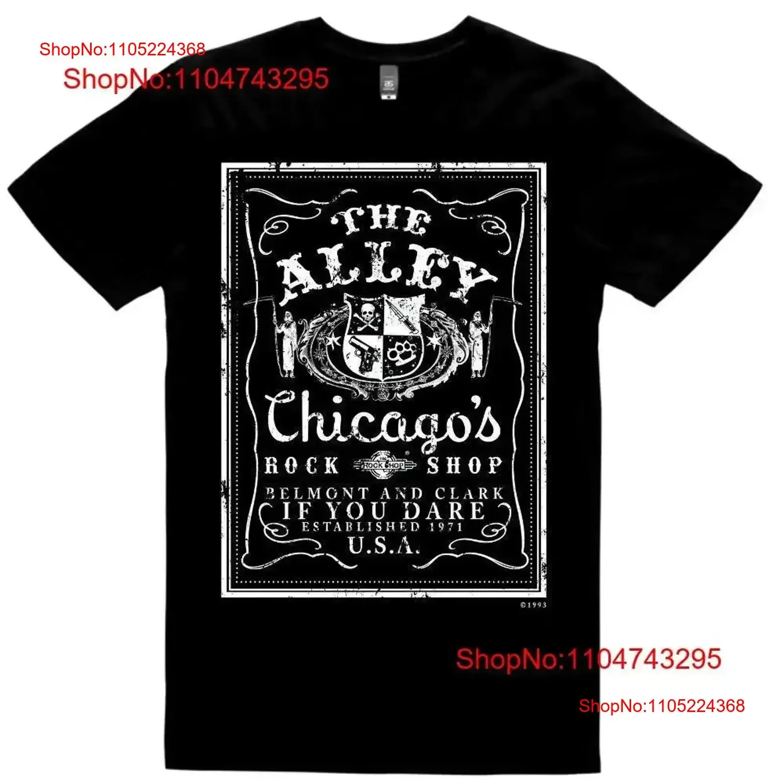 تي شيرت The Alley Rock Shop تي شيرت عتيق مصمم ملابس مريحة عصرية قابلة للتنفس ملابس الشارع الناعمة الأنيقة غير الرسمية