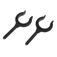 Fishing Rods Boat Hook Paddle Holder, 2 Pieces Made Of Nylon (Black) Rudder Fork Rudder Dowel barrette Llave de remo