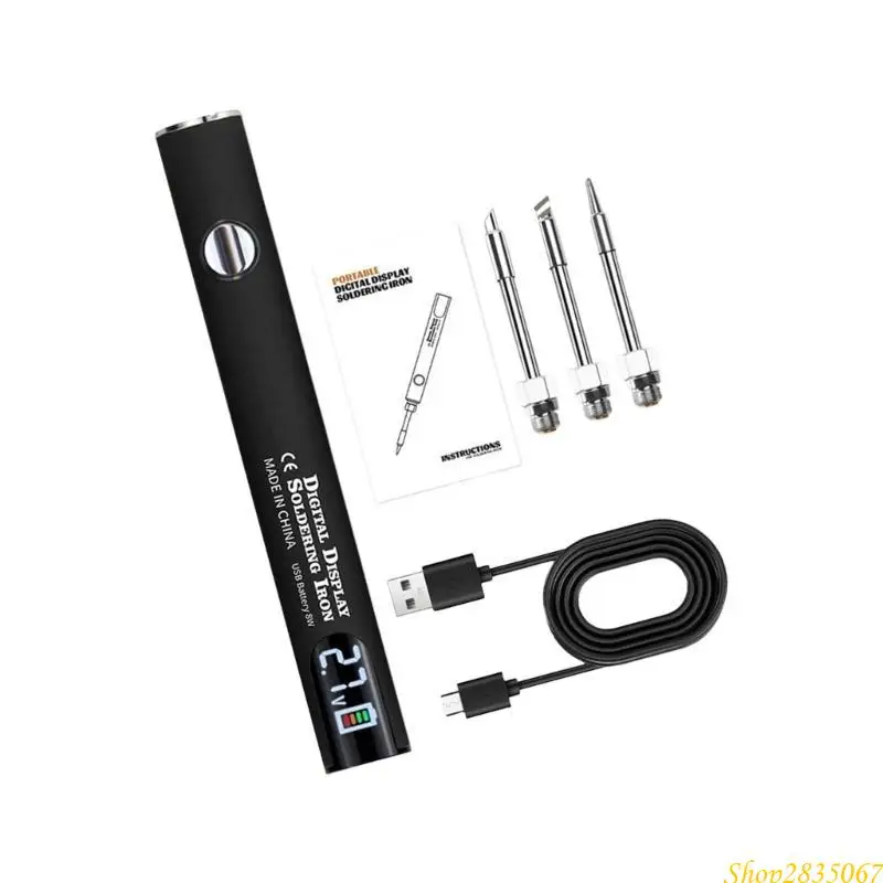 Portable Soldering Tool Set Including 3 Interchangeable Tips and Temperature Control Suitable For Circuit Board Welding 831F
