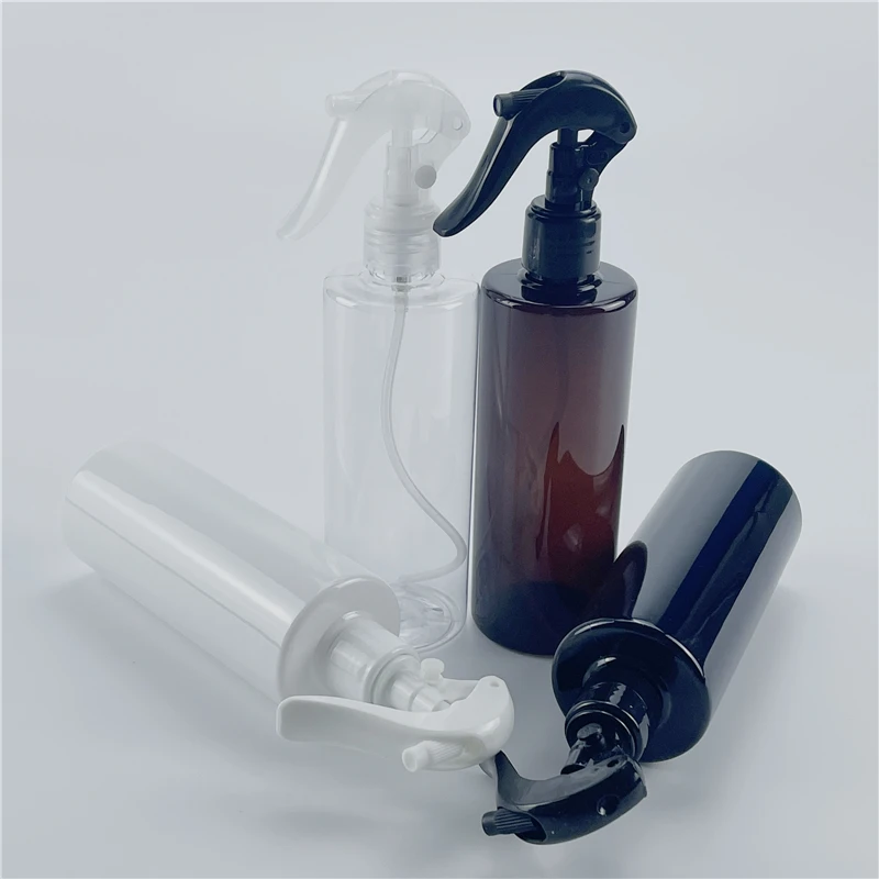 300ML X 20 White Black Plastic Bottle With Trigger Spray Pump Cosmetic Container With Fine Mist Sprayer Hairdressing Tool Bottle