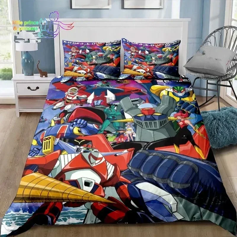 Mazinger z UFO Robot Grendizer Bedding Set Bedroom Soft Modern Bedspreads Comefortable Kids Duvet Cover Quilt Cover Pillowcase