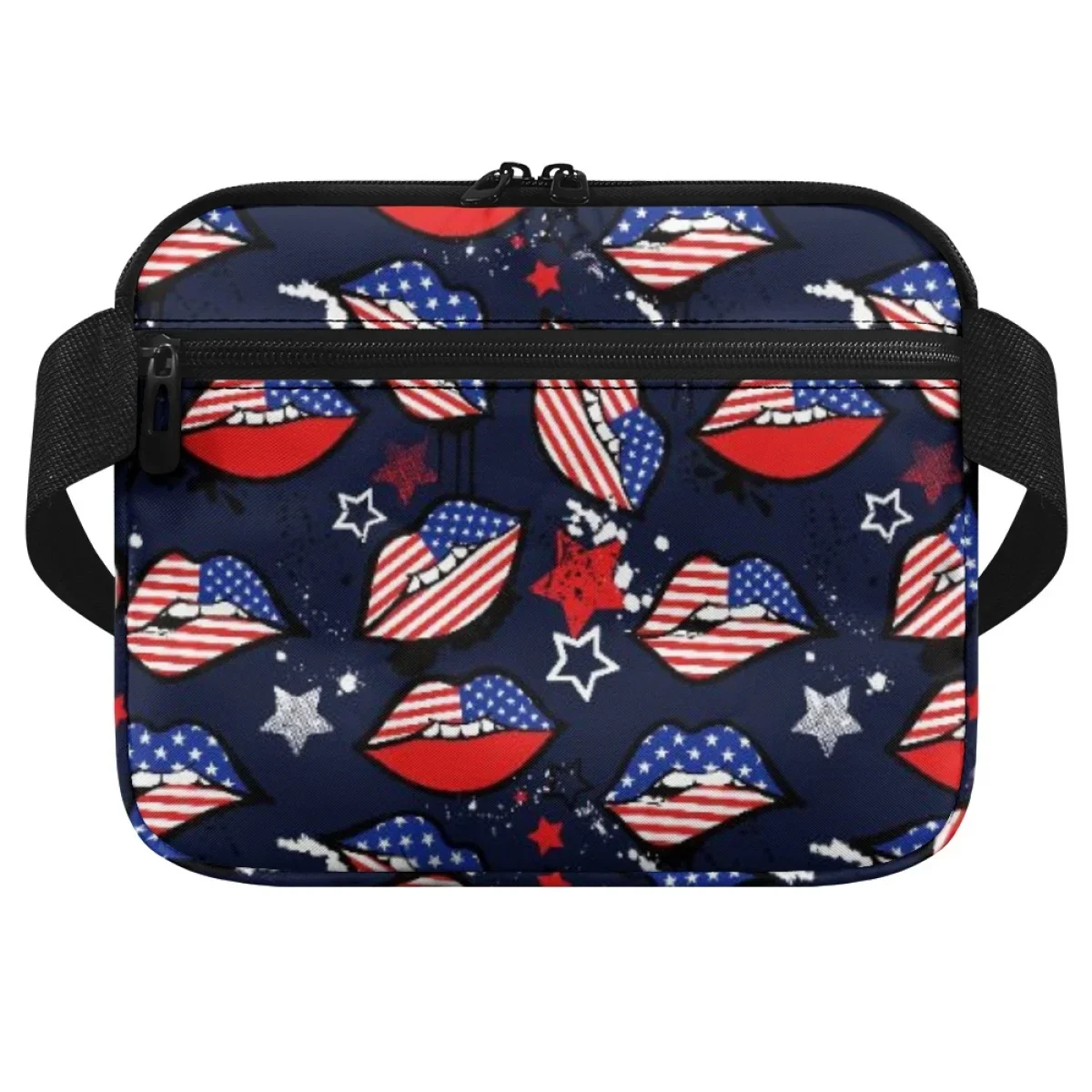 Riñonera con diseño creativo de bandera americana para enfermera, bolsa de cintura portátil con múltiples bolsillos, bolsa de almacenamiento médica informal, 4 de julio