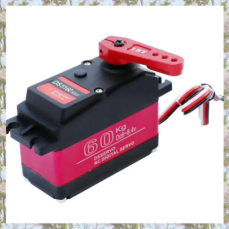 X18A-3X Wodoodporny o wysokim momencie obrotowym 60 kg 180 °   DS5160 Cyfrowy serwomechanizm z metalową przekładnią do robota RC Car 1/6 Axial SCX6 1/5 Redcat HPI Baja